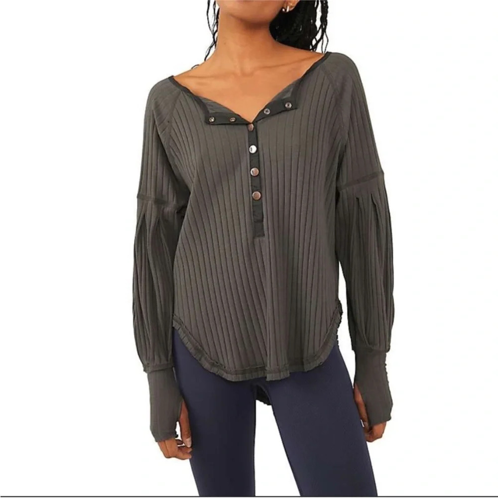 Free People Movement Bella Layer Top grey small